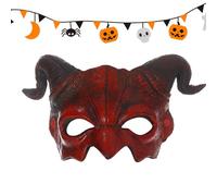 Genérico Halloween Devil For Adults - Halloween Face Cover | Horror Halloweens Costume Half Face Cover | Adjustable Headgear Cosplay Accessories | For Women Men Adults Party Festival Events Parade