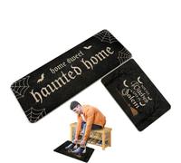 Genérico Halloween Doormat - Polyester Kitchen Door Rug, 16x24 & 16x47in | Spooky Non-Slip Welcome Mat, Easy To Clean, Perfect For Laundry Rooms & Dry Areas