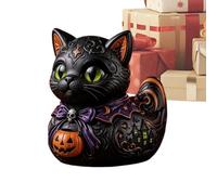 Genérico Halloween Ducks - Black Cat Duck Figurines Tabletop Centerpieces