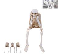 Genérico Halloween Fireplace Simulation Skull Combination, Horror Skeleton Statues Resin Decor, See Speak Hear No Evil Skeleton Statues- for Home House Halloweens Party (Don't Listen)