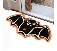 Genérico Halloween Floor Mat, Water Absorption Gothic Bat Door Rug, Non-Slip Carpet for Indoor Entryway Bedrooms Bathroom Holiday Decoration Seasonal Room Accent 50x80x1cm