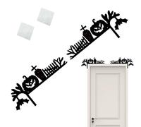 Generico Halloween Front Door - 25,7 x 12,5 cm - Halloween Decorations | Wood 2-Piece Pumpkin Graveyard Witch Castle Set Spider Web Corner | Door Topper Decor- Ghost Festival Home Window