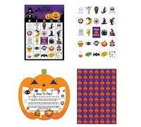 Genérico Halloween Games For - Kids 24 Players, Family Card Gathering, Table Set Festive Classroom Travel Social Deck Pack | School Home Holiday Spooky Party Activity Group Autumn Entertainment Kit