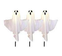 Genérico Halloween Ghost,3 Piezas Lámpara de Suelo Solar,Decoraciones Fantasma Interior Exterior - para Patio Porche Jardín Casa Embrujada Parque Hogar Granja