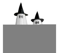 Genérico Halloween Ghost Decorations, Indoor Outdoor Hanging Decor, Light-Up Party Props, Porch Lawn Garden Display, Spooky Seasonal Accent for Front Door Patio, 20x25x10cm