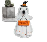 Generico Halloween Ghost Figurine - Funny Ghost Statue | Spooky Resin Ghostt Animal Statue, Ghostt Decor, Halloween Table Decoration For Porch Camping Mantel Yard Window Walkway Haunted House