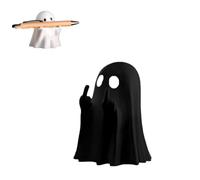 Genérico Halloween Ghost Figurine, Rude Ghost Ornaments, Middle Finger Ghos, 2025 New Spooky & Cute Resin Ghost Statue, Funny Ghost Ornaments, Indoor Home Office Desk Decor (Black,1pcs)