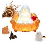 Genérico Halloween Ghost Light, 3D Printed Ghost Lamp, Cute Halloween Decor