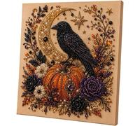 Genérico Halloween Ghost Pearl Art DIY Kit, 3D Diamond Painting，Raven