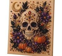Genérico Halloween Ghost Pearl Art DIY Kit, 3D Diamond Painting，Skull