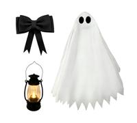 Genérico Halloween Goose Costume Set - 23 Inch Lawn Goose Outfit with Lighted Lantern Bow and Apparel Foam Polyester PP Decoration Kit - Yard Garden Display - Seasonal Outdoor Accent