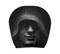Genérico Halloween Headrest Cover - Elastic Print Decor for SUV | Polyester Blend with Stretch Fabric, Mysterious Figure Design, Stylish Seat Protector, Creative Holiday Accessory for Sedan