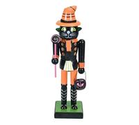 Genérico Halloween Holz-Nussknacker - Büro Kürbis Hexe Nussknacker Deko Statue | Füllmaterial Für Goodie-Tüten Halloween Tischdekoration Für Fenster Kaminsims Kamin Und Dekoration Für Das