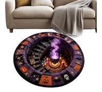 Genérico Halloween Illusion Door Mat, Plush Non-Slip Pumpkin Carpet with