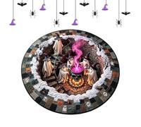 Genérico Halloween Illusion Door Mat | Quilted Witch Hat Ghost Illusion Rug