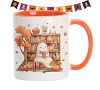 Genérico Halloween Kürbis Tasse - 400ml Keramikbecher | Süßer Herbst-Keramikbechers für Halloweens, Thanksgiving & | Gruselige, bezaubernde Tase ideal fürr Herbsts- und Feiertagsgenuss
