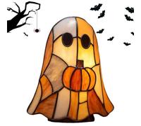 Genérico Halloween Lamp - Cute Ghost Reading Light Resin Ornament for Book Lovers | Spooky Desk Accent for Table, Shelf, Window, Entryway, Home Decor, Holiday Display, Reader Gift & Seasonal Lighting