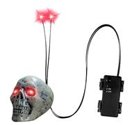 Genérico Halloween Light Up Eyes - 7,5 Cm Brillante, Luces con Temporizador, Decoraciones LED | Accesorios Esqueletos de Miedo, Iluminación De Lápida Sepulcral, Decoración de Horror Exterior