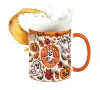 Genérico Halloween Mug, Funny Ceramic Cup, Spooky Tea Cup, Travel Coffee Cups for Men, Women, Lovers, Birthday, Autumn, Christmas, Thanksgiving, Holiday, Fall Party, Coworkers, 3.74x3.15 inches