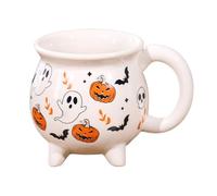 Genérico Halloween Mug, Spooky Coffee Cup, Witchy Tea Drinkware, Cute Ghost Design, Ceramic Heat Retention, Holiday Table Decor, Fall Theme Coffee Mug, 13x9.5cm/5.12x3.74 Inches White 1 Piece