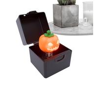 Genérico Halloween Music Box, Pumpkin-Themed Wind-Up Musical Case with Vintage Melody 2.76x2.83x2.83 Inches, Spooky Holiday Decoration Gift for Kids Collectors Adults Home Tabletop Events