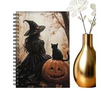 Genérico Halloween Notebook Vintage Ghost Witch Spiral Retro For