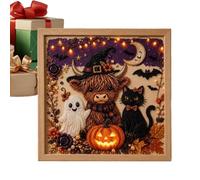 Genérico Halloween Pearl Painting Kit - Cat Moon Pumpkin Gem Art Craft