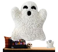 Genérico Halloween Pillows, Ghost Plush Fall Decor, Soft Spooky Cushion Doll, Cozy Accent for Bed, Sofa, Couch, Car, Hotel, Apartment, Farmhouse, Indoor Living Room, or Halloween Party Decoration