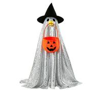 Genérico Halloween Porch Goose Ghost Outfits with Hat and Candy Pumpkin Bag