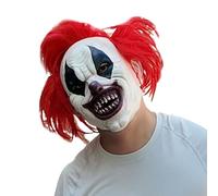 Genérico Halloween Portada de Clown - Disfraces de aterradores con peluca roja, accesorios de disfraces para eventos actuaciones del juego del cine de cine de Navidad Festival