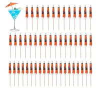 Genérico Halloween Pumpkin Drink Umbrellas - Paper Material 8.3x8.3x10cm Mini Cocktail Picks 50pcs Set - Party Beverage Decoration - Fun Bar Accessories For Drinks Events and Holiday Celebrations