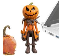 Genérico Halloween Pumpkin Man Statue - Resin Fall Sculpture Ornament |