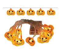 Genérico Halloween Pumpkin String Lights, Waterproof Orange Pumpkin Lanterns, Battery Operated Led Lights, Seasonal Party Décor, Tree, Fence, Wall, Patio, Indoor Garden, and Windowsill Decoration