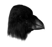 Genérico Halloween Raven Latex Breathable Spooky Headgear Crow Head Cover | Crow Party Face Cover Head Wear for Masquerade Stage Holiday Bar Party Women Men Cosplayers