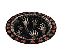Genérico Halloween Rug Non-Slip Round Optical Illusion Mat Decoration