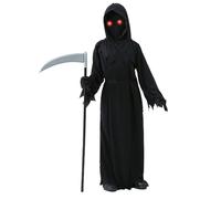 Genérico Halloween Scary Costumes, Robe Very Costume - Unisex Creepy Horror Costumes with Gloves & Scythe for Cosplay, Dress Up Parties