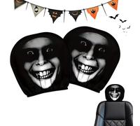 Genérico Halloween Scary Head Rostar Cubierta para automóvil, Cubiertas de reposacabezas de automóvil, Accesorios de vehículos Blando, para Mujeres Camiones Familiares diarias para Taxis