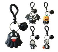 Genérico Halloween Scream Keychain - Horror Movie Pendant | 12cm ABS Spooky Ghost Pumpkin Bat Design, Waterproof Decorative Key Holder for Cars Doors Bags, Scary Key Chain Accessory