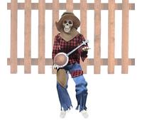 Genérico Halloween Skeleton | Esqueletos Musicales de Halloween | Decoración Articulada con Ojos Que Brillan y Música para Jardín Pasarela Fondo Fotográfico Porche Casa Encantada