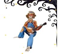 Genérico Halloween Skeleton | Esqueletos Musicales de Halloween,Figura Decorativa con Música Articulaciones Ojos Luminosos para Tiendas Jardín Fiestas