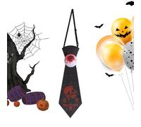 Genérico Halloween Skull Tie, Light-Up Bowtie, 9.84 x 7.09 x 0.2 inches, Bat Pattern Collar, Glowing Eyeball Design, Adjustable Neck Strap, Ideal for Cosplay Events, Stage Performances, Youth Parties