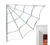 Generico Halloween Stained Glass Spider Web Suncatcher Decorative Hanging Artwork Dangle Design 7.8x7.8 inch Window Decor Double Sided Nature Inspired Ornament for Home Seasonal Decoration Gift Idea