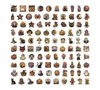 Generico Halloween Stickers, Enhances Creative Decoration Use, 100 Piece Waterproof Skeleton Sticker Set Multi Design, PVC Adhesive Craft Pack Print Finish, Novelty Decoration Accessory