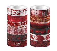 Genérico Halloween Tape Roll - 16.4Ft Transparent Bloody Stickers | Adhesive Halloween Decals for Scrapbooks, Cups, Laptops, Walls, Crafts, Packaging, Paper, Glass, Doors, Tables, Computers
