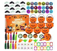 Genérico Halloween Toy Basket, Foldable Kids Container, Gothic Prank Decor, Abs, Candy Filler Holder, School Game Organizer Black/orange, 4-Pack, Party Activity and Event Light-Hearted Pranks
