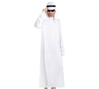 Genérico Halloween Traje Príncipe Árabe - Conjunto de Disfraz de Príncipe Árabe para Hombres - Vestuario Cómodo con Tocado para Adultos Adolescentes Chicos Actores