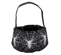 Genérico Halloween Treat Bags, Portable Non Woven Goodie Organizer Pouch with Handle, 5.91 Inches Scary Spooky Storage BasketIdeal for Kids, Teens, Adults, Tricks or Treats Events and Decorations