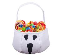 Genérico Halloween Treat Bags, Portable Non Woven Goodie Organizer Pouch with Handle, 5.91 Inches Scary Spooky Storage BasketIdeal for Kids, Teens, Adults, Tricks or Treats Events and Decorations