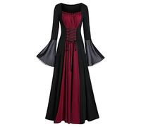 Generico Halloween Vestido De Mujer Retro Gótico De Palacio Disfraces De Halloween Victoriano Elegante Renacentista Vestido De Steampunk Mangas Cortas Curvas Vestidos De Baile Largo Carnaval Vestido