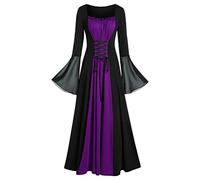 Generico Halloween Vestido De Mujer Retro Gótico De Palacio Disfraces De Halloween Victoriano Elegante Renacentista Vestido De Steampunk Mangas Cortas Curvas Vestidos De Baile Largo Carnaval Vestido